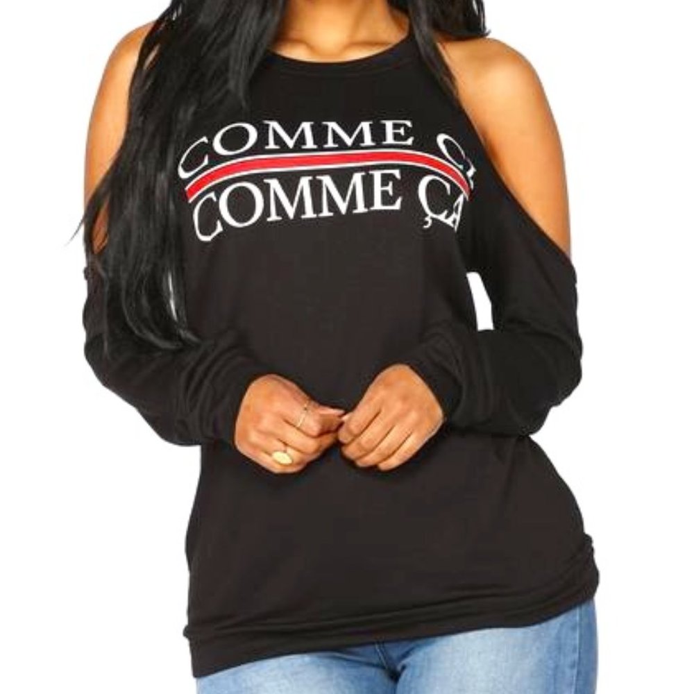 Fashion Nova Comme Ci Comme Ca Long Sleeve Top